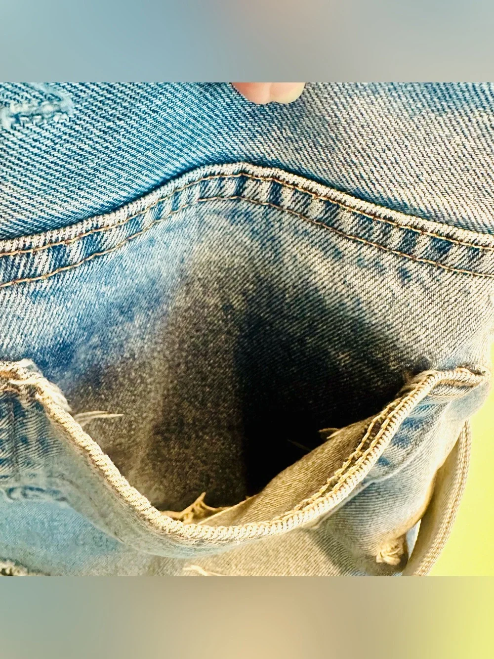 Unique BOHO Handmade Crossbody Upcycled Denim Fringed W/Beads Bag